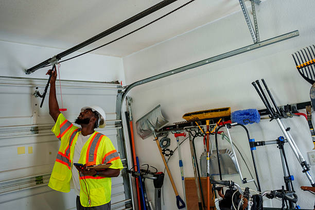 Professional Garage Door Panel Replacement technician working in Franklin, IN